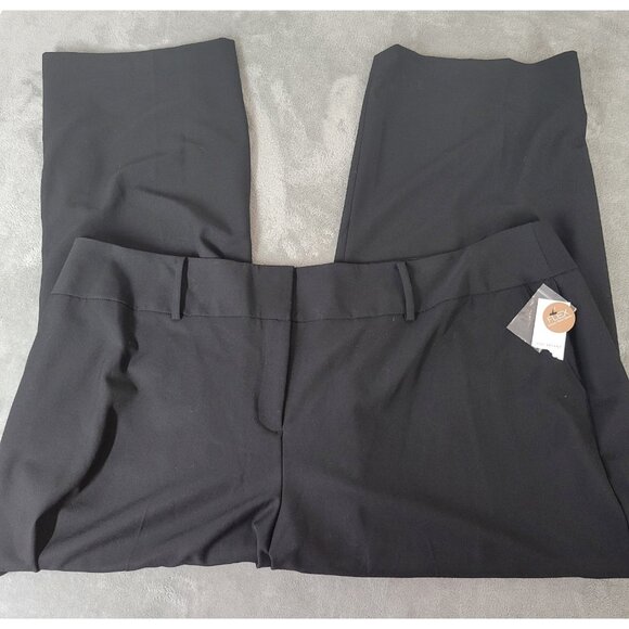 Lane Bryant Womens Pants 28 Plus Black Wide Leg Stretch High Rise BLA94E - Picture 1 of 10